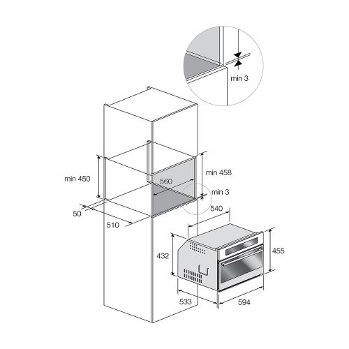 Духовой шкаф 46 см Fulgor Milano Plano FCO 4512 TM WH белый