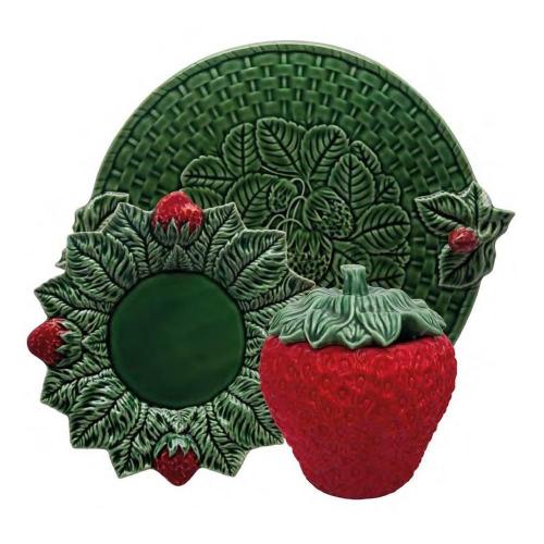 Емкость для хранения 13,5 см Bordallo Pinheiro Strawberries красно-зеленая