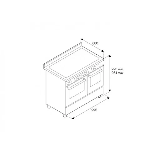 Варочный центр 99,5х60 см Bertazzoni Professional PRO106L2EXT стальной