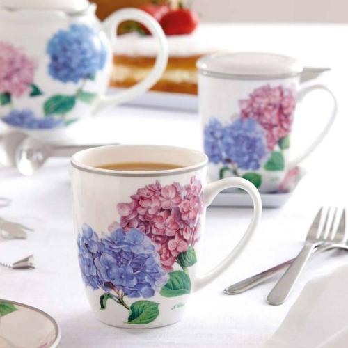 Чайник заварочный 750 мл Ashdene Pastel Hydrangeas белый