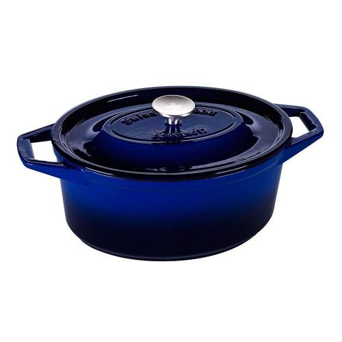 Кастрюля чугунная 29х24 см 5,2 л Swiss Diamond Enameled Cast Iron синяя