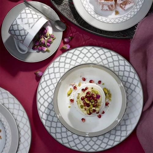 Блюдце 15 см Noritake Eternal Palace серебряное
