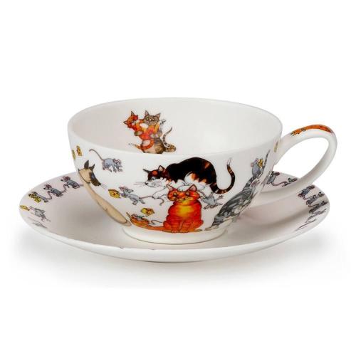 Сервиз чайный Кошачьи игры 500 мл Dunoon Tea for One Comical Animals 3 пр