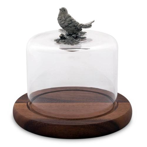 Доска для сыра с крышкой 16,5 см Vagabond House Song Bird коричевая