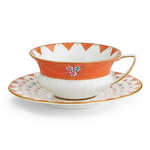 Чайная пара 180 мл Wedgwood Wonderlust Diamond белая