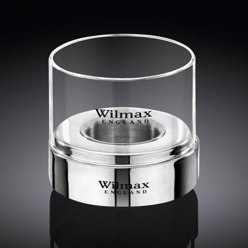 Подсвечник стеклянный 8x7 см Wilmax прозрачный