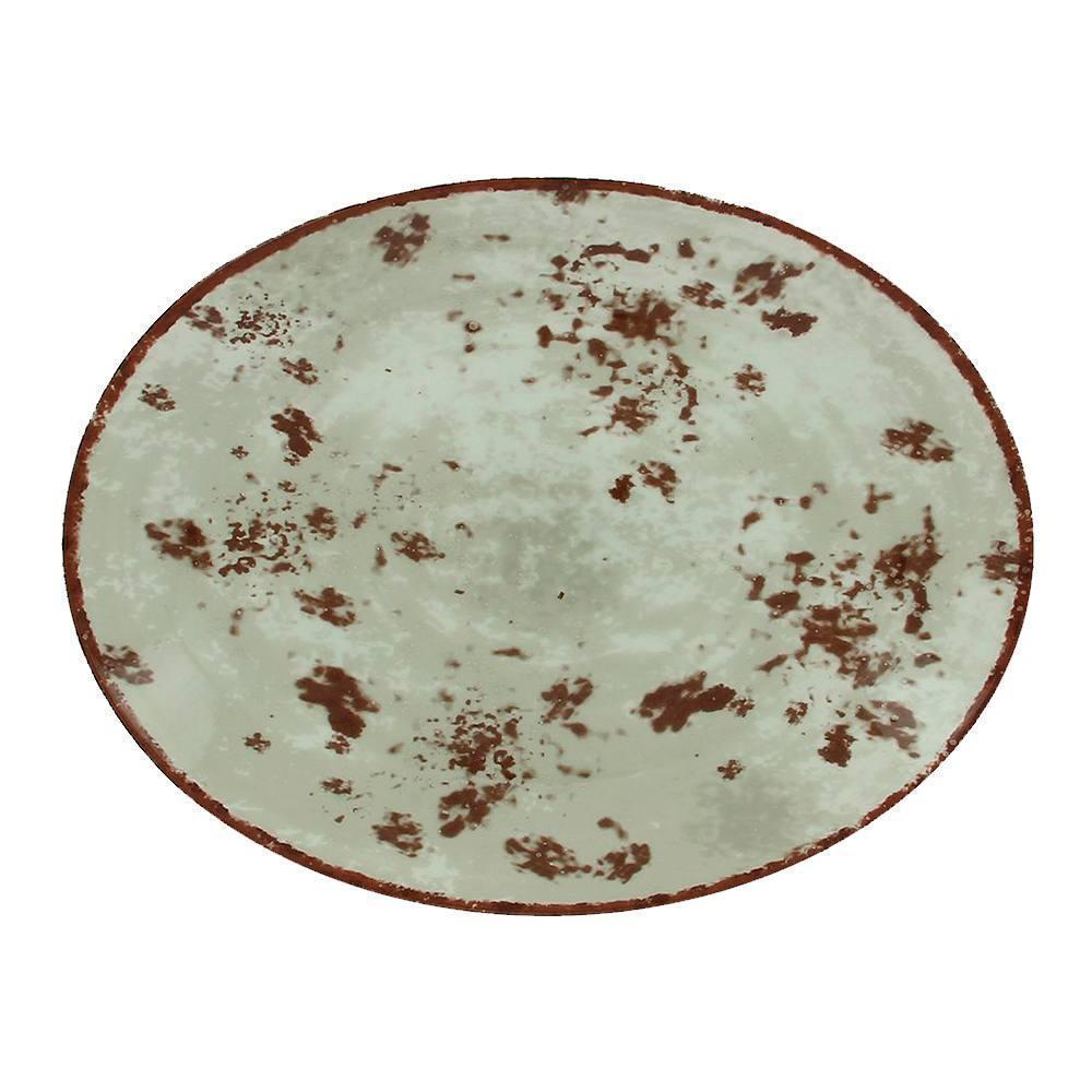 Тарелка RAK Porcelain Peppery овальная плоская 26*19 см, серый цвет - 1 фото