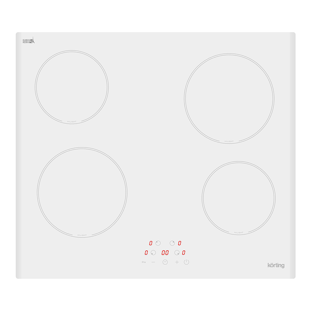 Электрическая варочная панель 59х52 см Korting HK 60003 BW белая - 1 фото