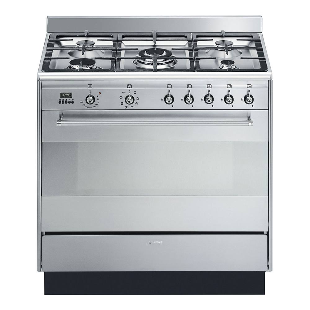 Газовый варочный центр 90х60 см SMEG Concerto SUK91MFX9 - 1 фото