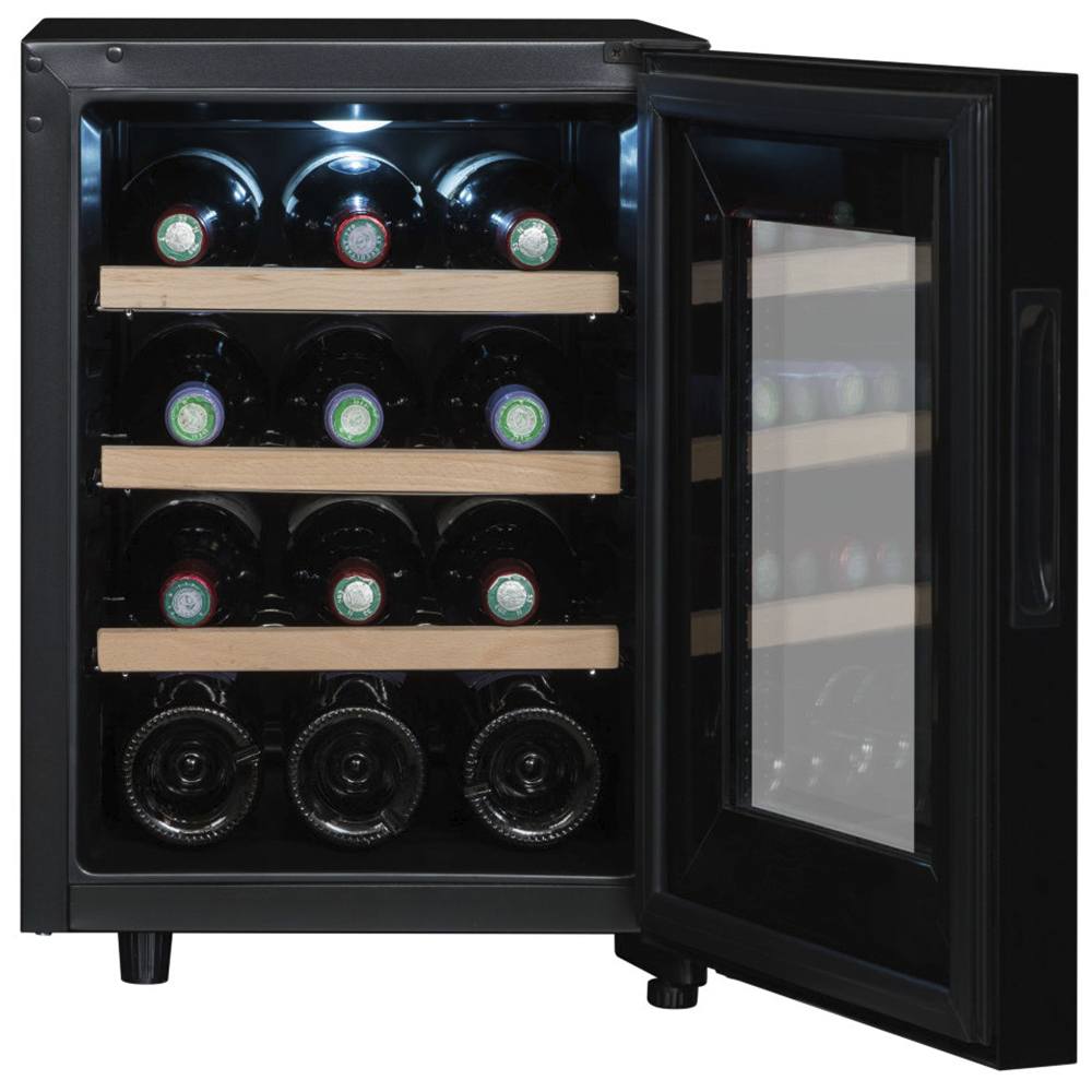 Винный шкаф на 12 бутылок Climadiff CC12 черный - 4 фото