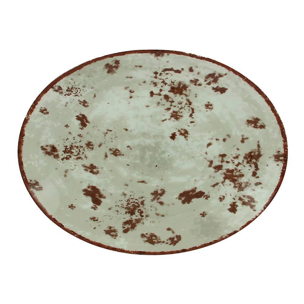 Тарелка RAK Porcelain Peppery овальная плоская 32*23 см, серый цвет - 1 фото