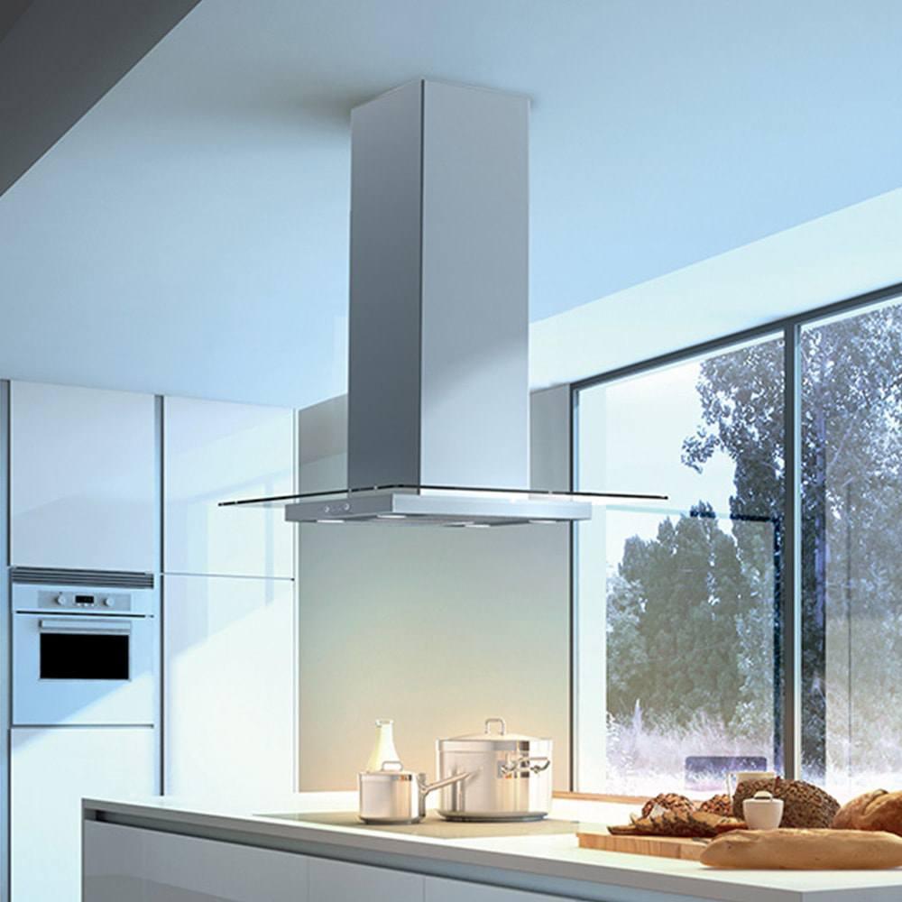 Островная вытяжка 90 см Faber Kitchen Studio Glassy Isola/SP EV8 X/V ...