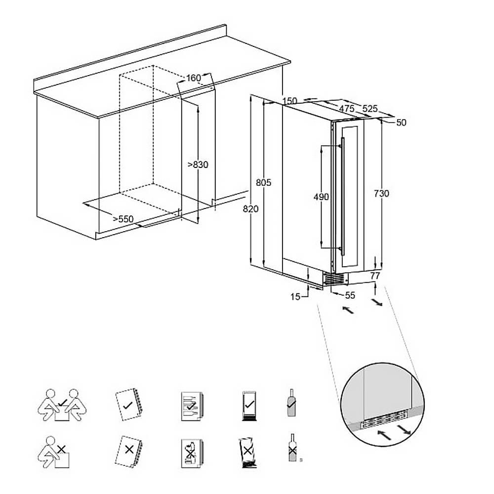 Винный шкаф Dunavox Dauf-9.22b