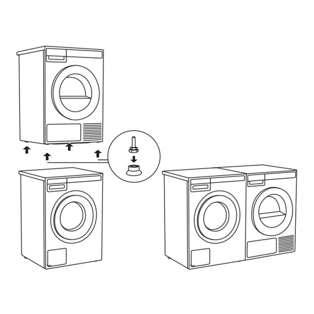 Установка стиральной и сушильной машины в колонну схема