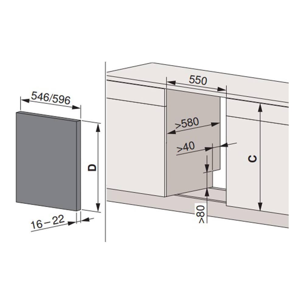 Встраиваемая посудомоечная машина 45 см схема встраивания