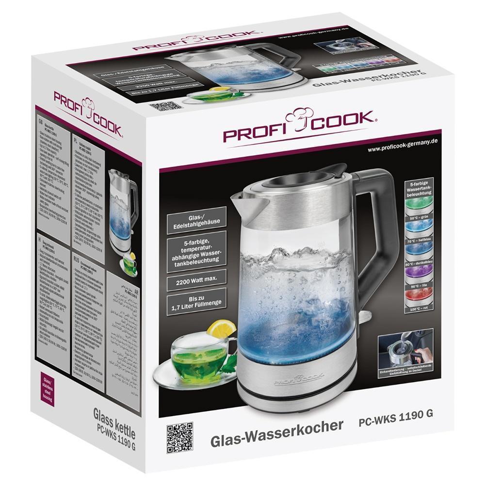 Чайник profi cook pc wks. Чайник Profi Cook. Электрочайник Profi Cook PC-wks. Profi Cook PC-wks 1119. Profi Cook Glass kettle PC -wks 1249g.