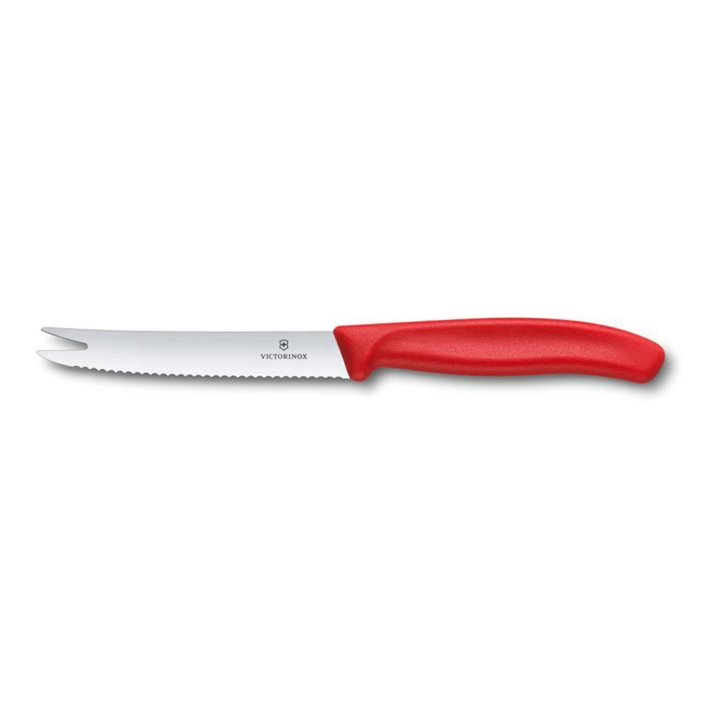 Нож для сыра и колбасок 11 см Victorinox Swiss Classic красный - 1 фото