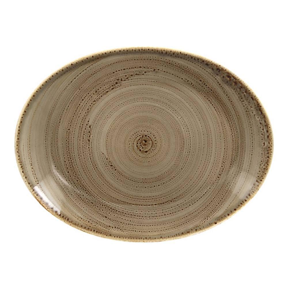 Овальная тарелка RAK Porcelain Twirl Alga 32*23 см - 1 фото