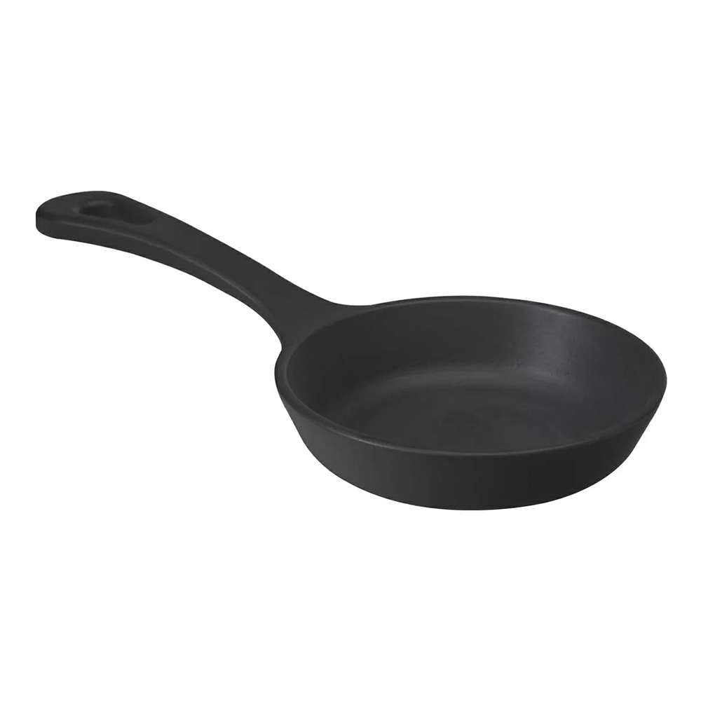 Сковорода для подачи чугунная 12 см LAVA черная - 1 фото
