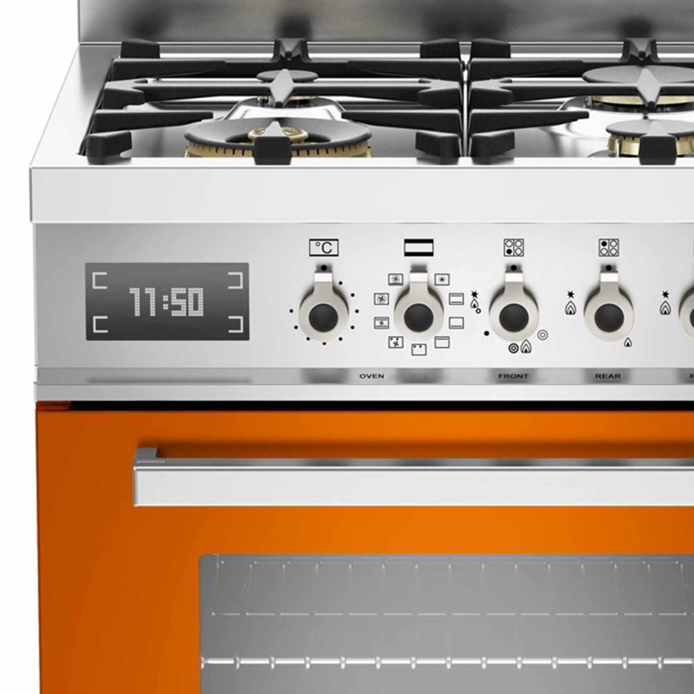 Газовая плита 59,5х60х89 см Bertazzoni Professional PRO60 4 MFE S ART  оранжевая