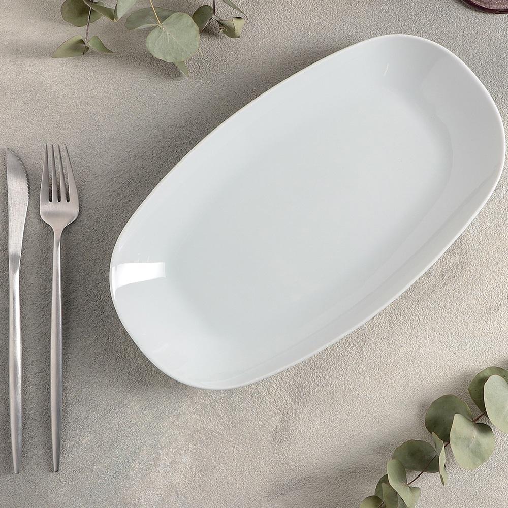 Тарелка длинная. Тарелка овальная Natura, 21×16 см. Тарелка овальная белая. Прямоугольные тарелки для сервировки. Овальная сервировочная тарелка.