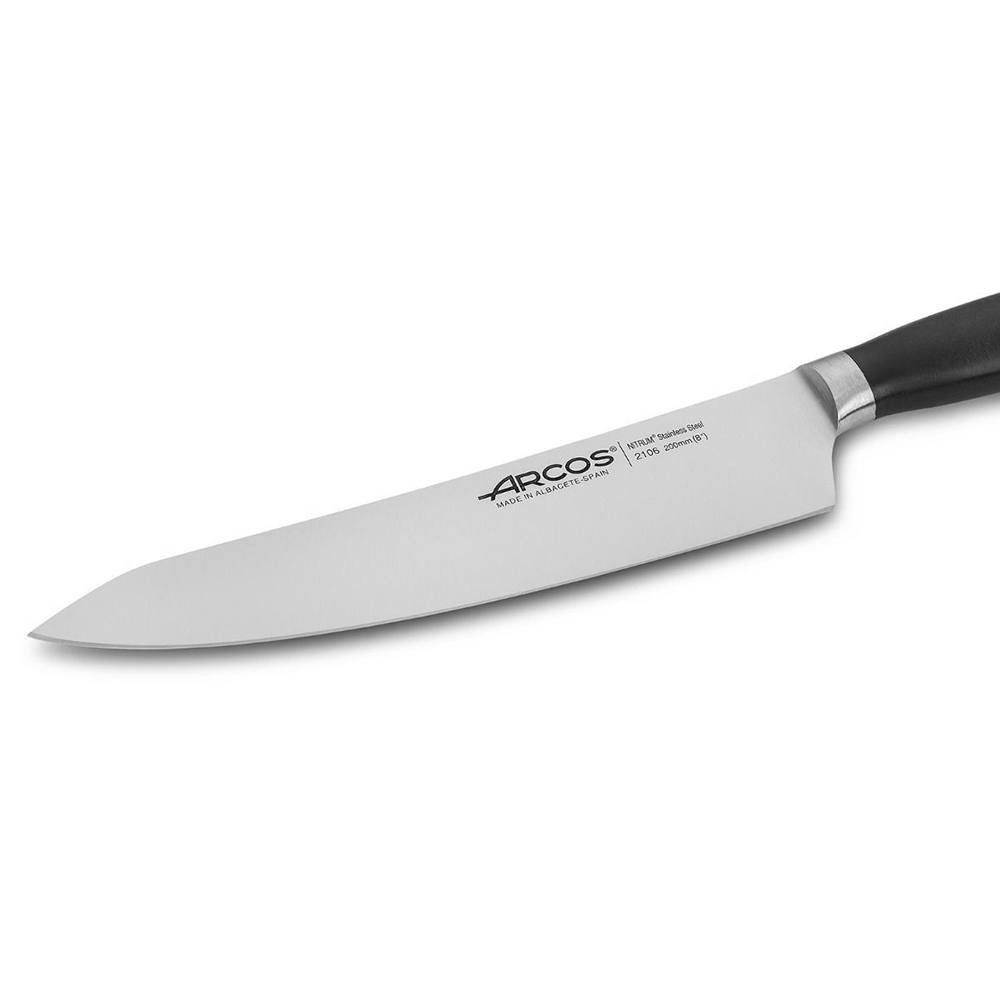 Нож кухонный поварской 20 см ARCOS Clara черный - 3 фото