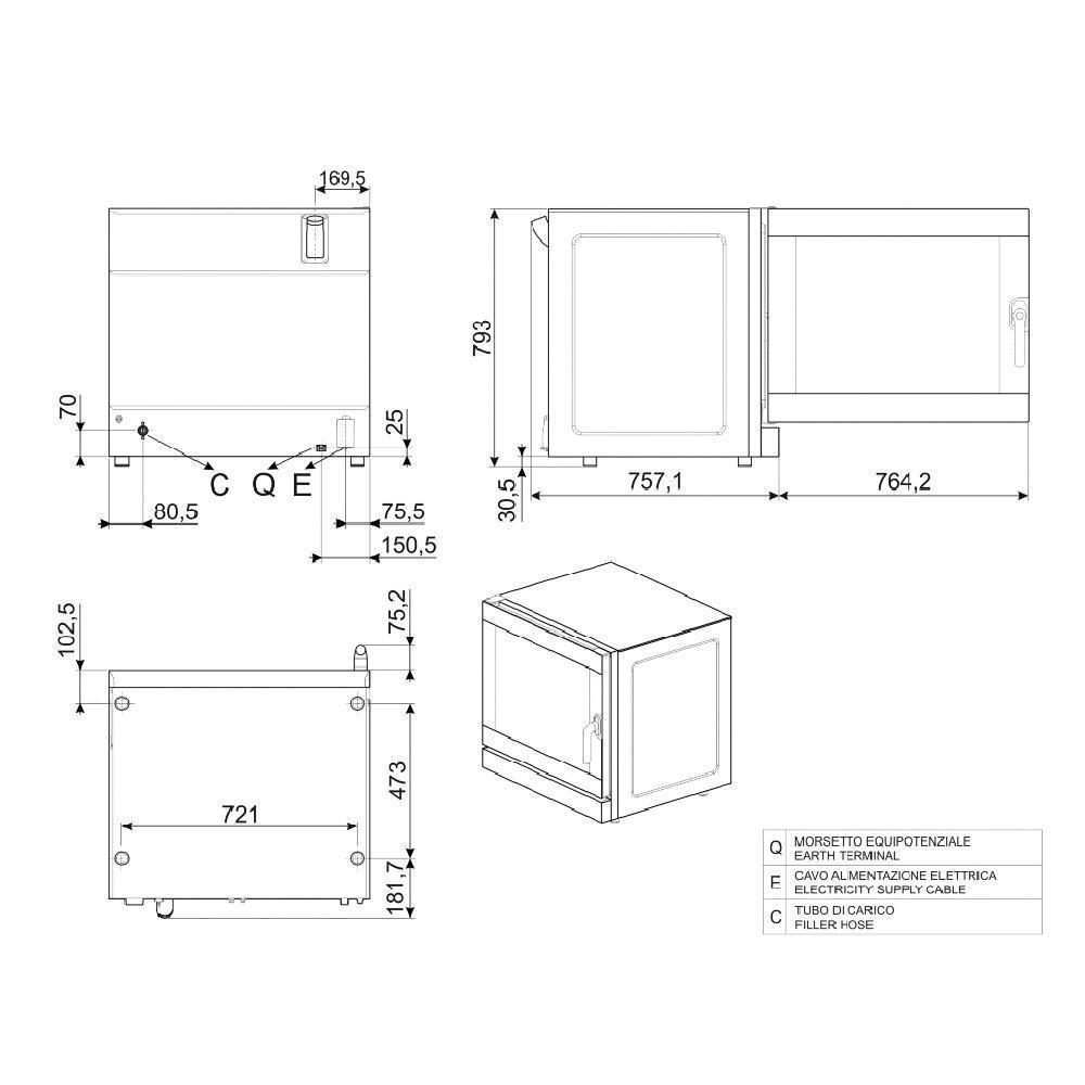 Печь Конвекционная Smeg Alfa 43 Xe1hds Купить