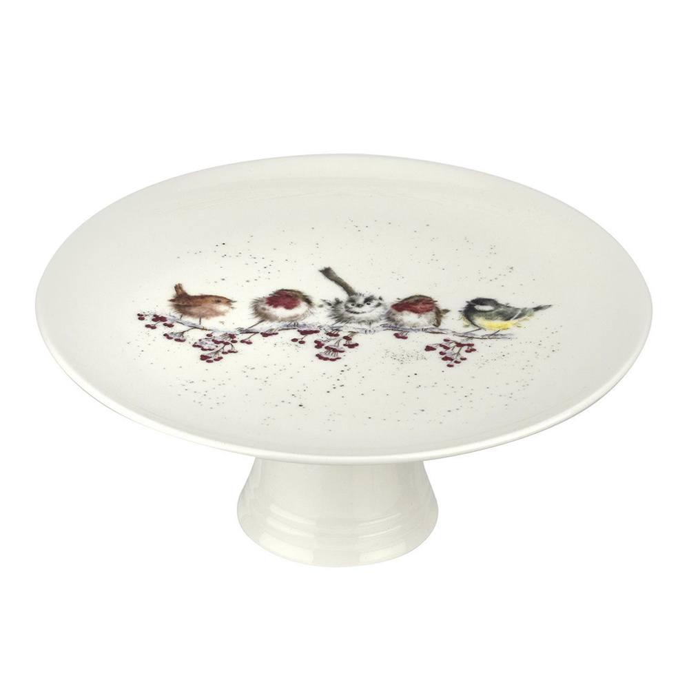 Блюдо для торта Одним снежным днём 25 см Royal Worcester Забавная фауна - 1 фото