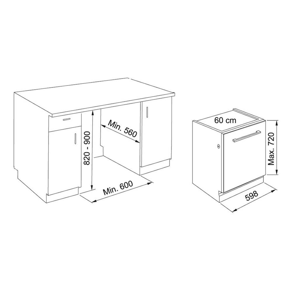 Размеры шкафа для посудомоечной машины 60 см