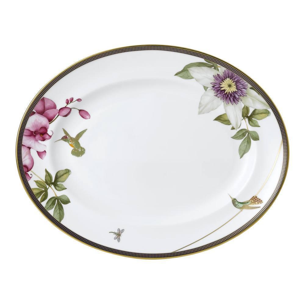 Блюдо 34,8х28 см Wedgwood Hummingbird белое - 1 фото