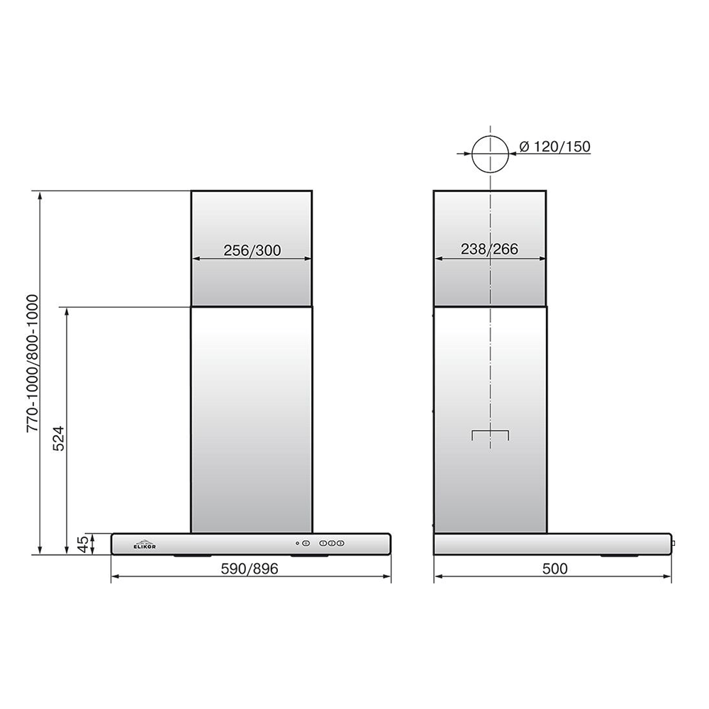 Вытяжка 90 см Elikor Квадра 90П-650-К3Д бежевая в Москве, купить за ...