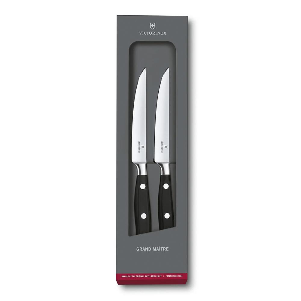 Набор кухонных ножей для стейка Victorinox Grand Maitre Steak 2 пр черный - 1 фото