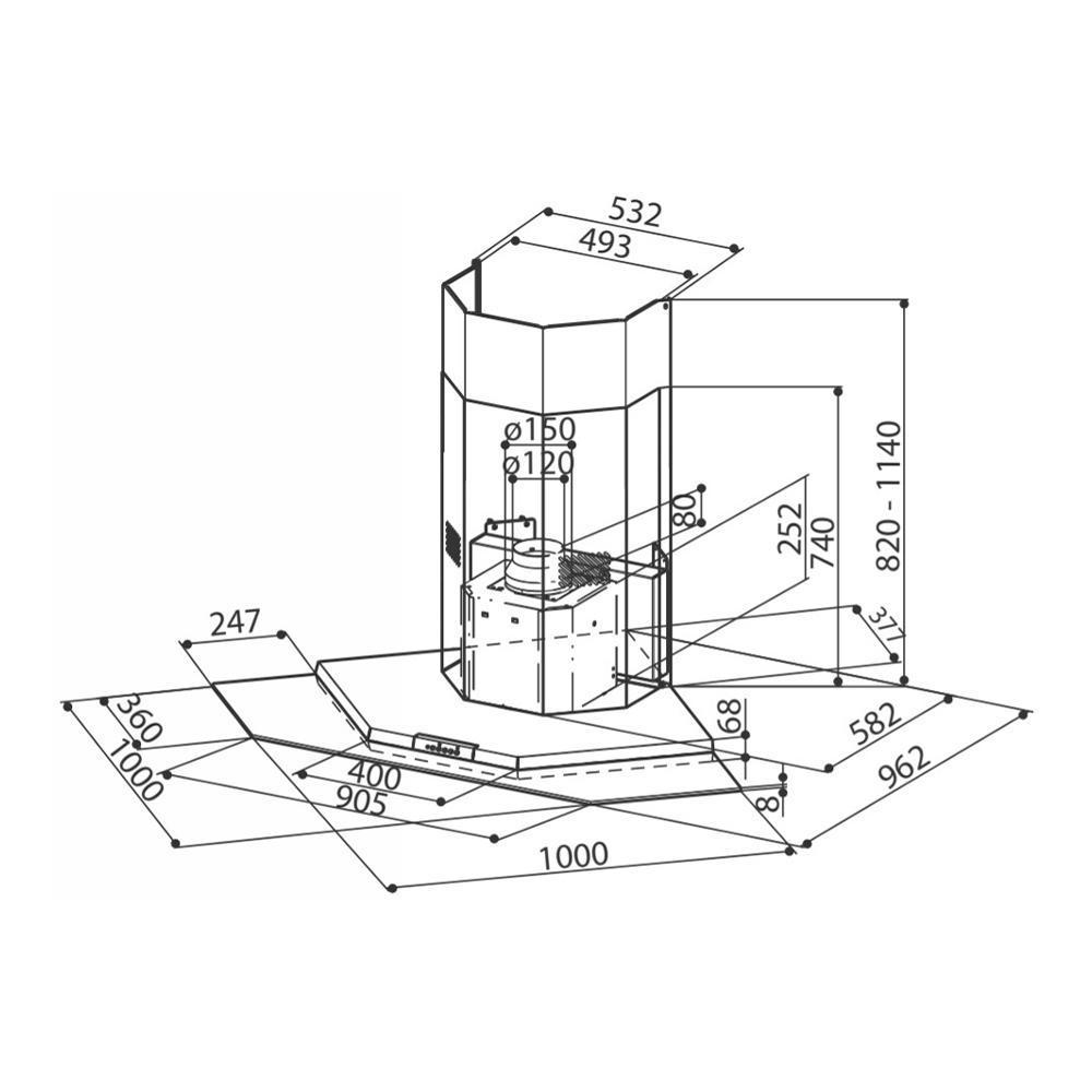 Faber. Premio angolo/SP ev8 led x/v a100.