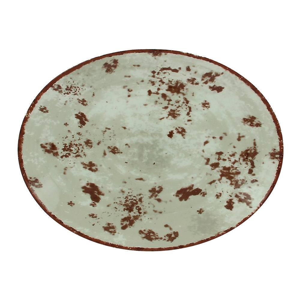 Тарелка RAK Porcelain Peppery овальная плоская 36*27 см, серый цвет - 1 фото