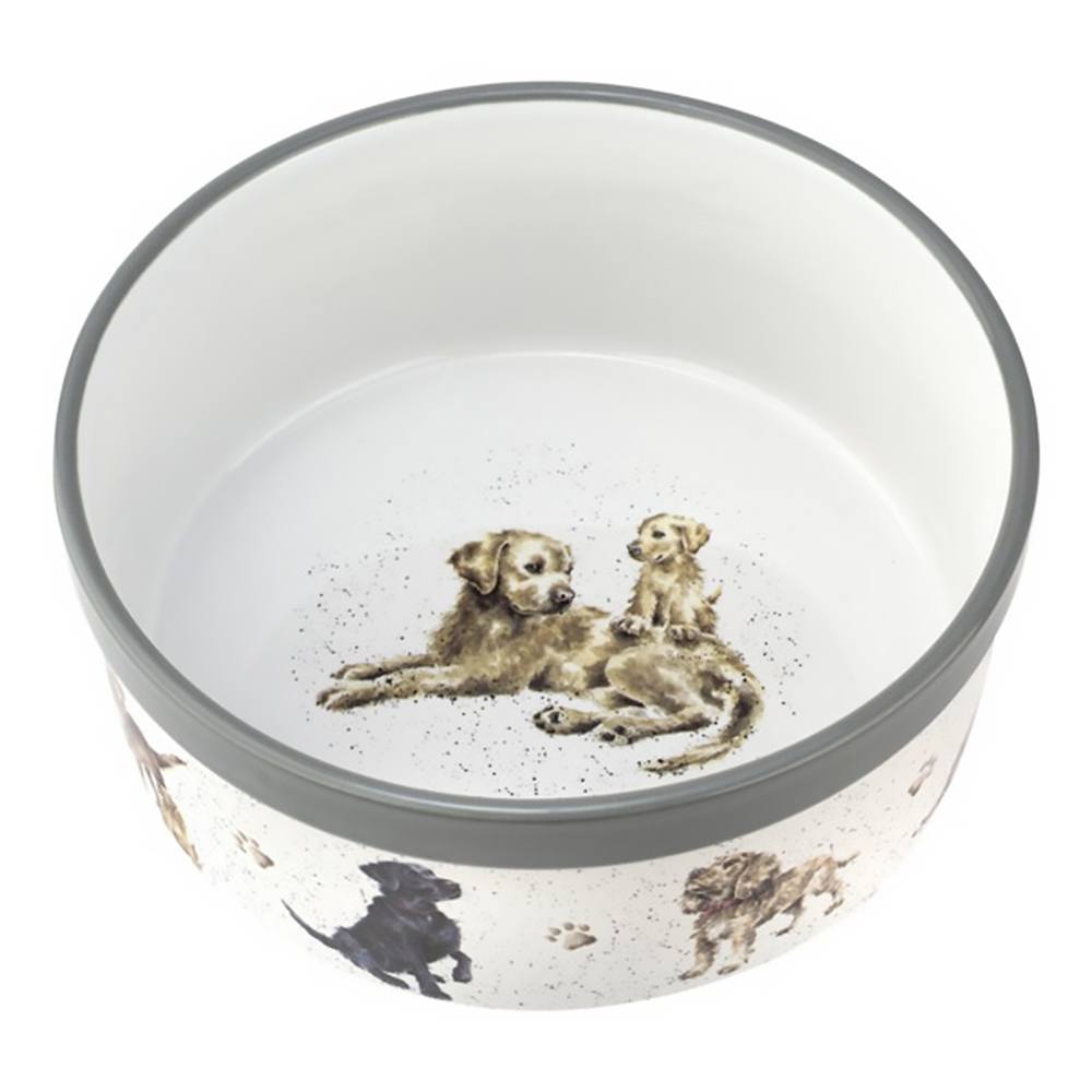 Миска для собаки 20х6 см Royal Worcester Забавная фауна белая - 1 фото