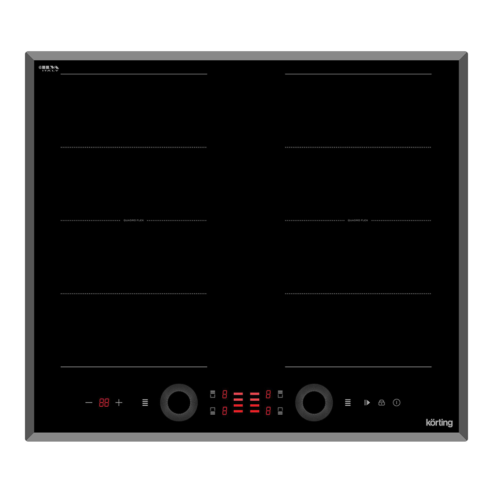 Индукционная варочная панель 59х52 см Korting HI B68700 B Quadro черная - 1 фото