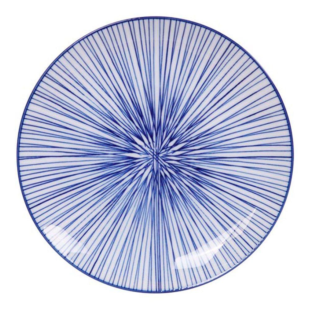 Тарелка Lines 20,6 Tokyo Design Nippon Blue синяя - 1 фото