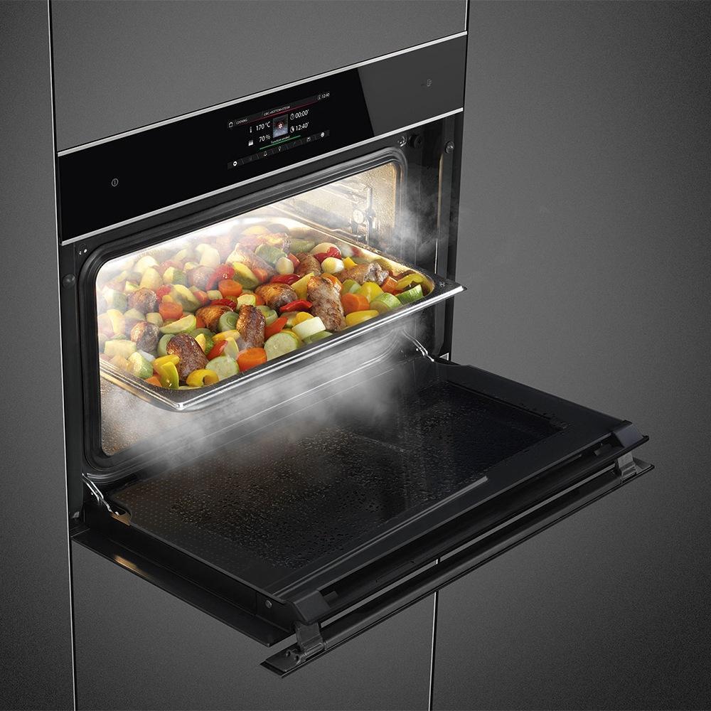 Комбинированный духовой шкаф Smeg Dolce Stil Novo SF4606WVCPNX в Москве ...