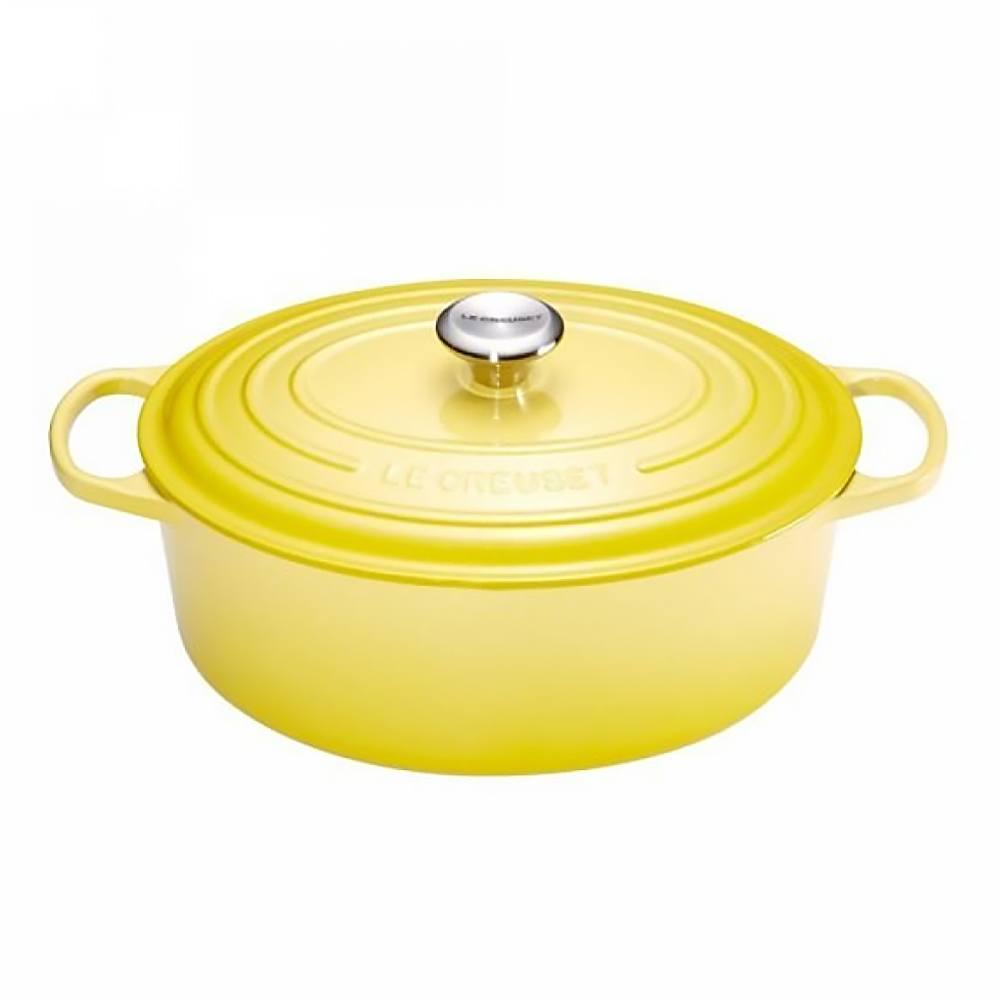Кастрюля чугунная 27 см 4,1 л Le Creuset Signature желтая - 1 фото