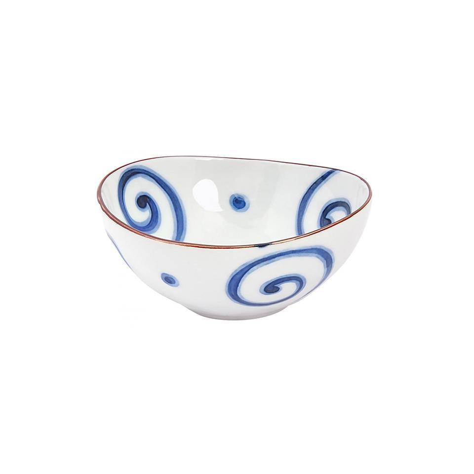 Пиала 16 см 500 мл Tokyo Design Mixed Bowls бело-синяя - 1 фото