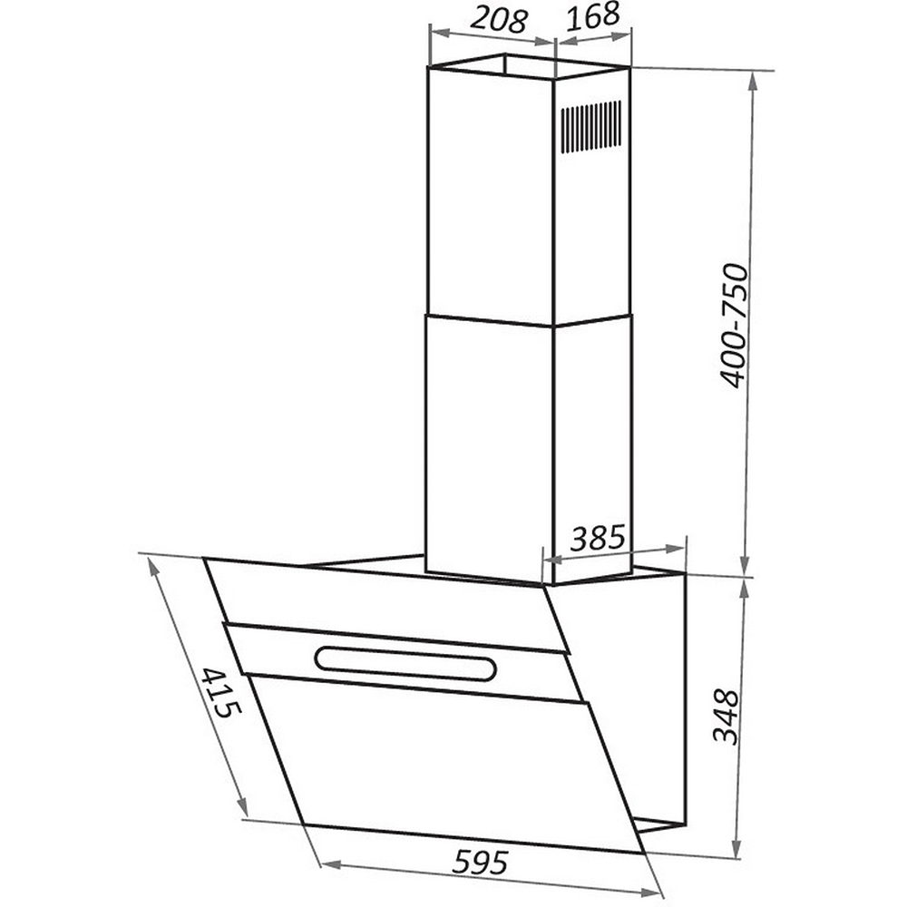 Вытяжка Maunfeld Eagle 60 Glass Black