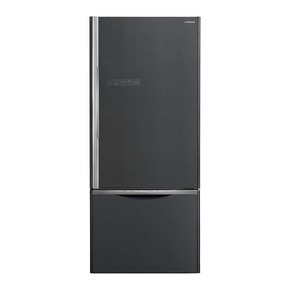 Холодильник 180х68 см Hitachi Bottom Freezer R-B502PU6 GGR серое стекло - 1 фото