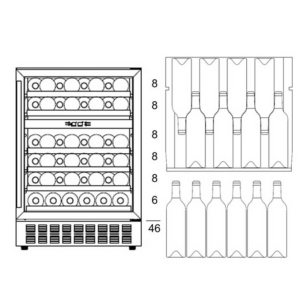 Размер винного шкафа встроенного